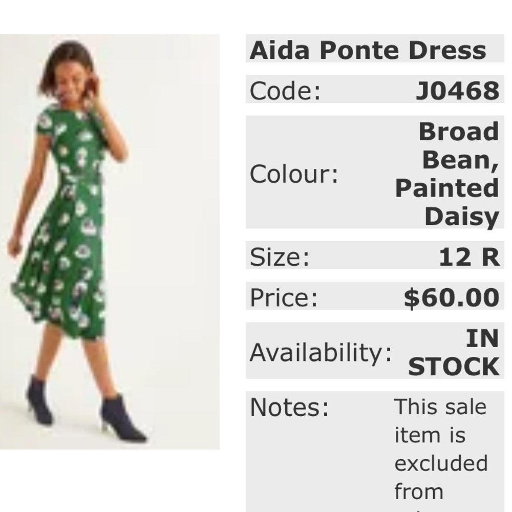 Boden Aida Pointe Dress Size 12